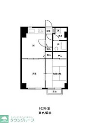 TAS東久留米レジデンス 2DKの間取図画像