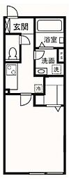 シティハイムヒラノ 1Kの間取図画像