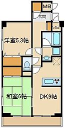 YM花小金井 2LDKの間取図画像