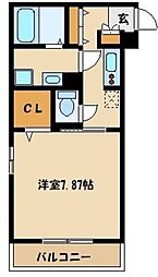 エスペランサ 1Kの間取図画像