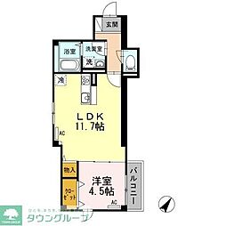 Clair 1LDKの間取図画像