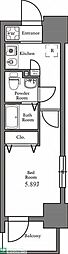 N-stageKumegawa 1Kの間取図画像