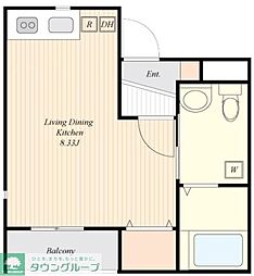 ガーデン下連雀 ワンルームの間取図画像