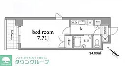 K・フラット 1Kの間取図画像