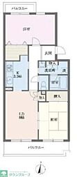 UR都市機構コーポレート中清戸2 2LDKの間取図画像