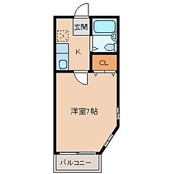 ハイマートEM 1Kの間取図画像