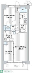 アビティグランデ砧 1SLDKの間取図画像