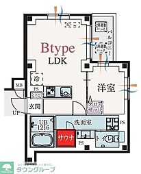 練馬区関町北5丁目マンション 1LDKの間取図画像
