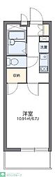 レオパレスルイ 3階1Kの間取り