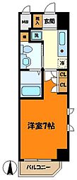 プラウドフラット武蔵小杉ＥＡＳＴ 8階1Kの間取り