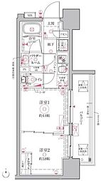 クレイシアＩＤＺ川崎 9階2Kの間取り