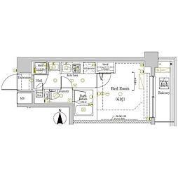ラフィスタ川崎大師 2階1Kの間取り