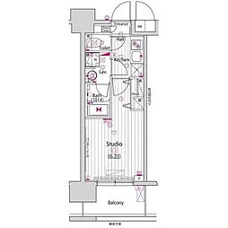 グランド・ガーラ川崎西口(グランドガーラカワサキニシグチ) 8階1Kの間取り