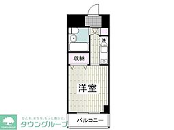 アムス川崎 ワンルームの間取図画像
