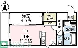 メゾン獅子ケ谷 1LDKの間取図画像