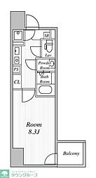 グランアリュール大鳥居 1Kの間取図画像