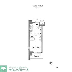 TLRレジデンス川崎大師 ワンルームの間取図画像