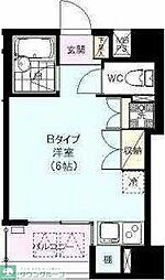 グランディール ワンルームの間取図画像