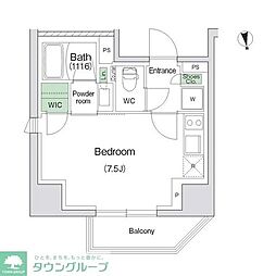 川崎市川崎区東田町マンション ワンルームの間取図画像