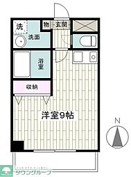 イーストウィング横濱 ワンルームの間取図画像