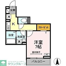 ネオアイリス大森 1Kの間取図画像