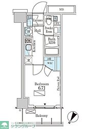 ParkAxis横濱大通り公園 1Kの間取図画像