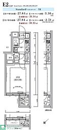 ティモーネグランデ新川崎 1Kの間取図画像