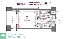 ZOOM川崎 1Kの間取図画像