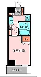 プライムアーバン鶴見寺谷 ワンルームの間取図画像
