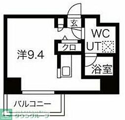 スパシエ東神奈川 ワンルームの間取図画像