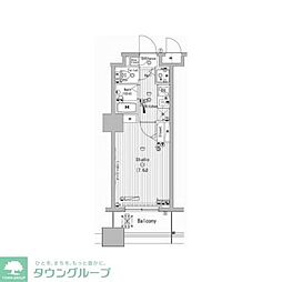 グランド・ガーラ横濱万世町 1Kの間取図画像