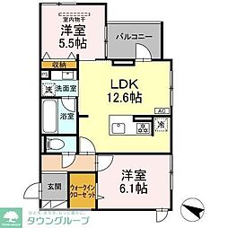 Lumiere 2LDKの間取図画像