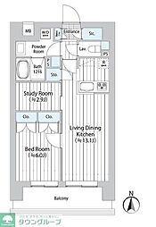 GOTEN武蔵小杉 2LDKの間取図画像