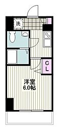 クレヴァンス川崎鹿島田 1Kの間取図画像
