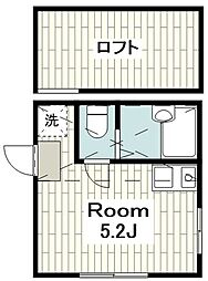 ユナイト殿町エリック・バロンド ワンルームの間取図画像