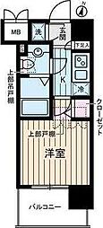 ヴェルステージ川崎 1Kの間取図画像
