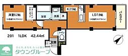 BAY WOOD YOKOHAMA 1LDKの間取図画像
