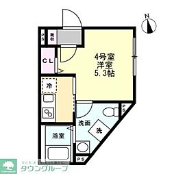 THE RESIDENCE DAISHI 1Kの間取図画像