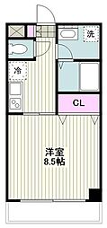 イーストウィング横濱 1Kの間取図画像