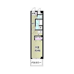 ヴィント田町 ワンルームの間取図画像