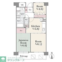 フレスコ川崎 3Kの間取図画像