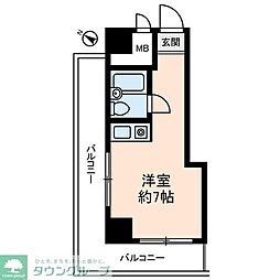 ライオンズマンション生麦第2 ワンルームの間取図画像