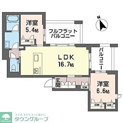 グラン セノーテ 2LDKの間取図画像