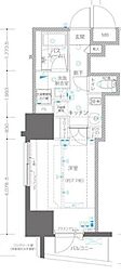 ZOOM川崎EAST 1Kの間取図画像