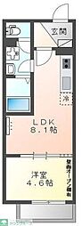 JR南武線 武蔵新城駅 徒歩19分の賃貸アパート 3階1LDKの間取り
