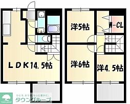 ハウズプラザ（住居棟） 2階3SLDKの間取り