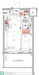 ハーモニーレジデンスパレスフロント 5階1LDKの間取り