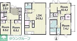 東急田園都市線 江田駅 徒歩6分の賃貸一戸建て 2階4SLDKの間取り