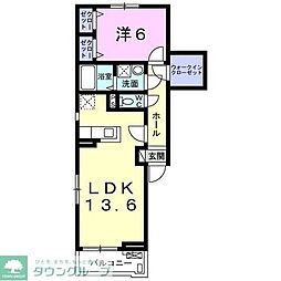 シンフォニー 3階1LDKの間取り