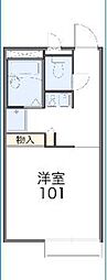レオパレスさくら 1Kの間取図画像